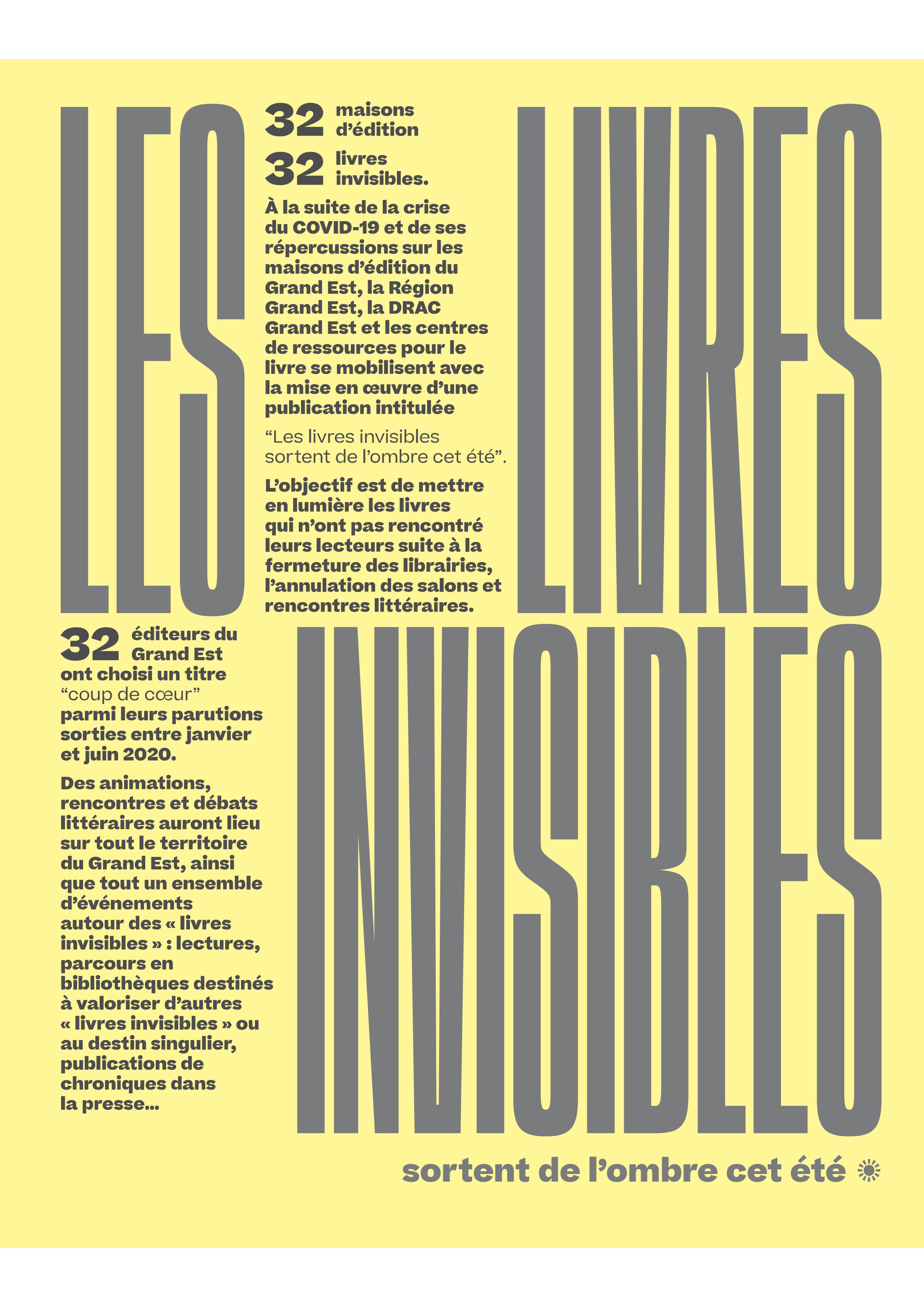 Les « Livres invisibles » : les rencontres se poursuivent à la rentrée !