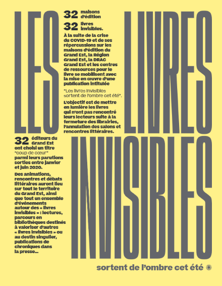 Livres invisibles_Rencontres éditeurs en bibliothèques
