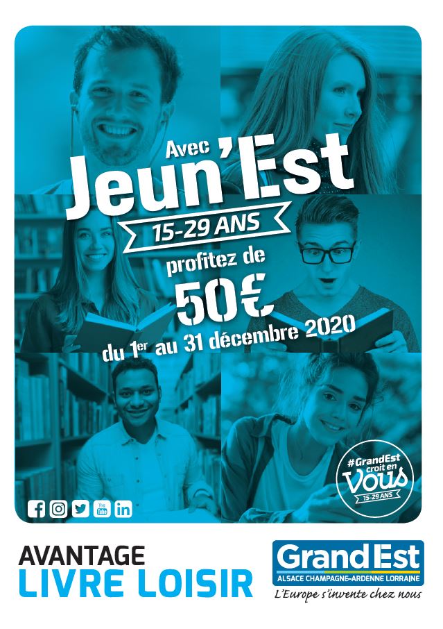 Jeun'Est : 50 € offerts par la Région Grand Est