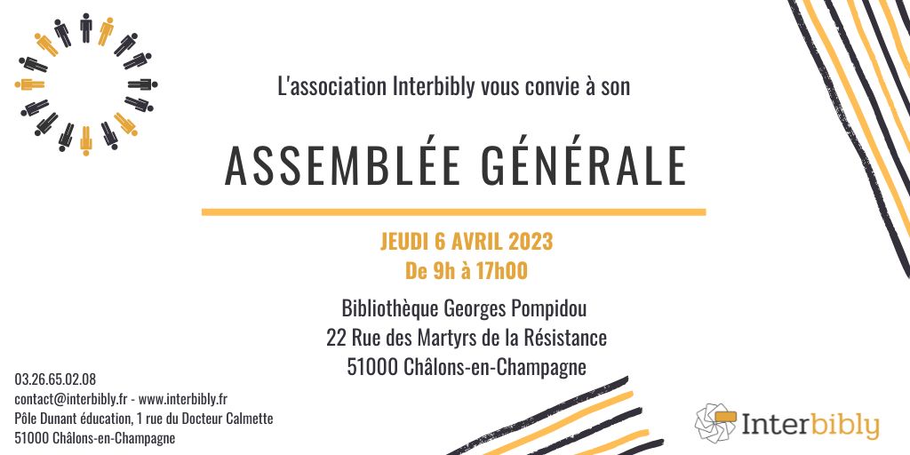 Assemblée générale d'Interbibly 2023  : rejoignez-nous le 6 avril