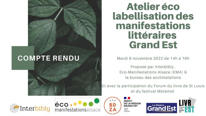 Eco-labellisation des manifestations // le compte-rendu de l'atelier en ligne du 8 nov 22