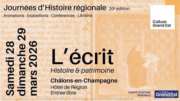 [PATRIMOINE] Programme des Journées d'Histoire Régionales 2026 à Châlons