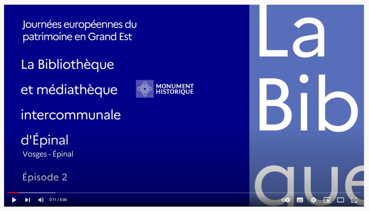 La BMI d'Epinal à l'honneur à l'occasion des JEP !