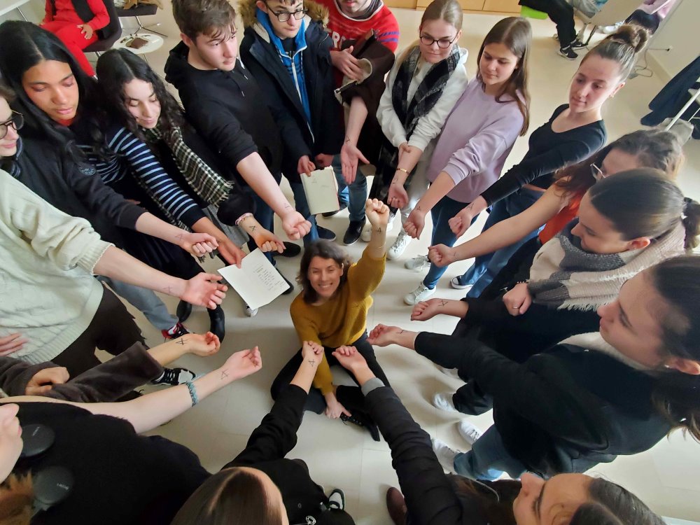 Mélanie Leblanc  à la médiathèque de Sézanne - Lycée Fontaine du Vé