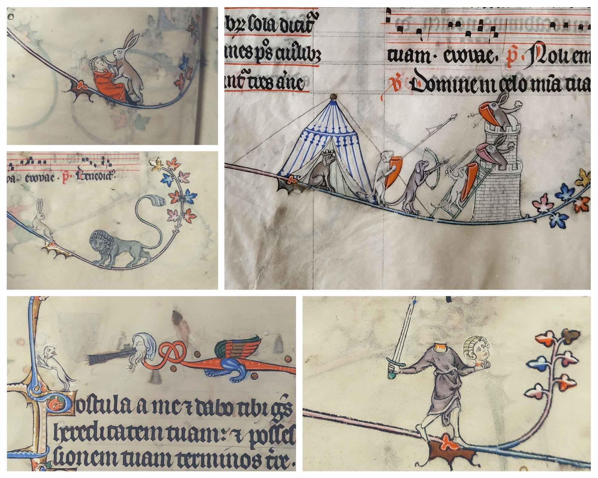 L'imaginaire débordant des drôleries peuplant les marges d'un luxueux manuscrit médiéval
