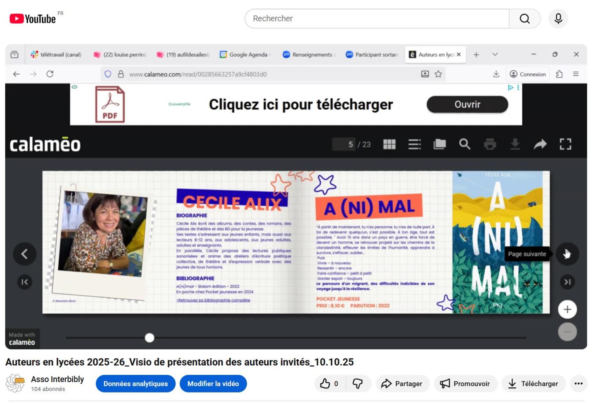 [A REVOIR] Visio de présentation des auteurs invités