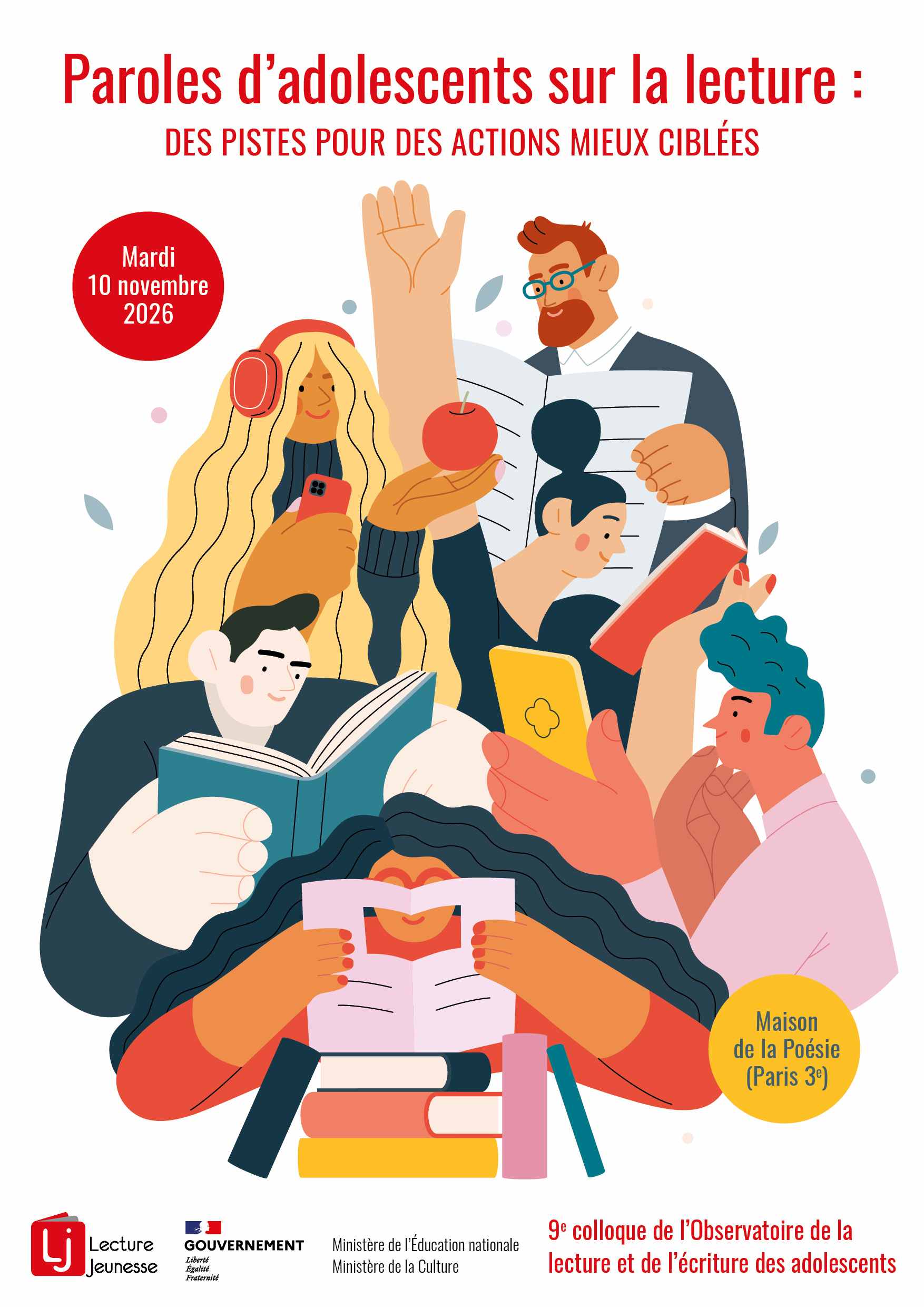 [COLLOQUE] 9e édition Colloque de l'Observatoire : Paroles d'adolescents sur la lecture
