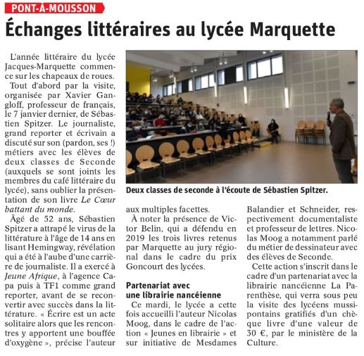 Jeunes en librairie -  Volet complémentaire de rencontres d'auteurs en lycée - Episode 7