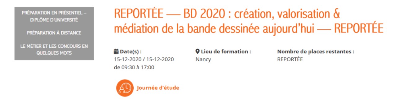 REPORTÉE | BD2020 : création, valorisation & médiation de la bande dessinée aujourd'hui