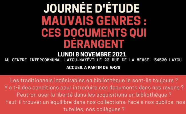 Journée d'étude Mauvais genres : ces documents qui dérangent