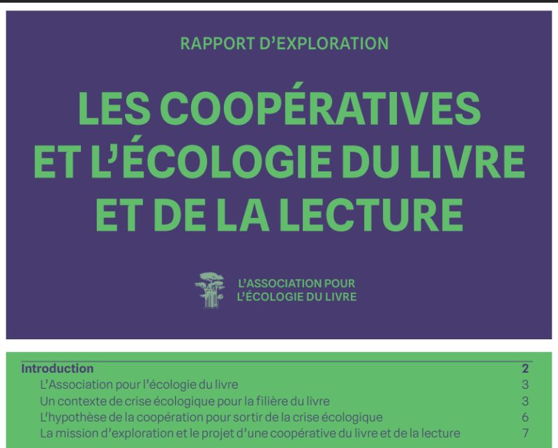 [RAPPORT] Les coopératives et l'écologie du livre et de la lecture_parution août 2026