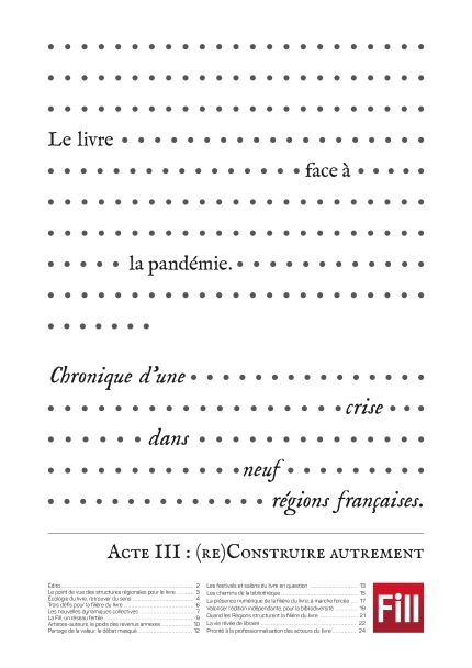 Le livre face à la pandémie. Chronique d'une crise. Acte III : (re)Construire autrement