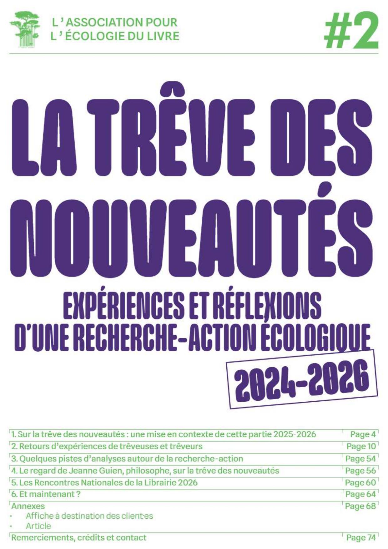 [REFLEXION] La trêve des nouveautés 2024-26_Association pour l'écologie du livre