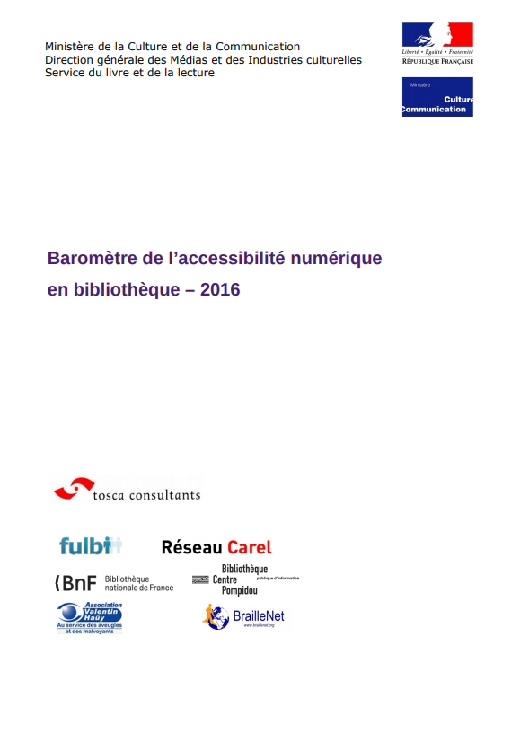 Baromètre de l’accessibilité numérique en bibliothèque