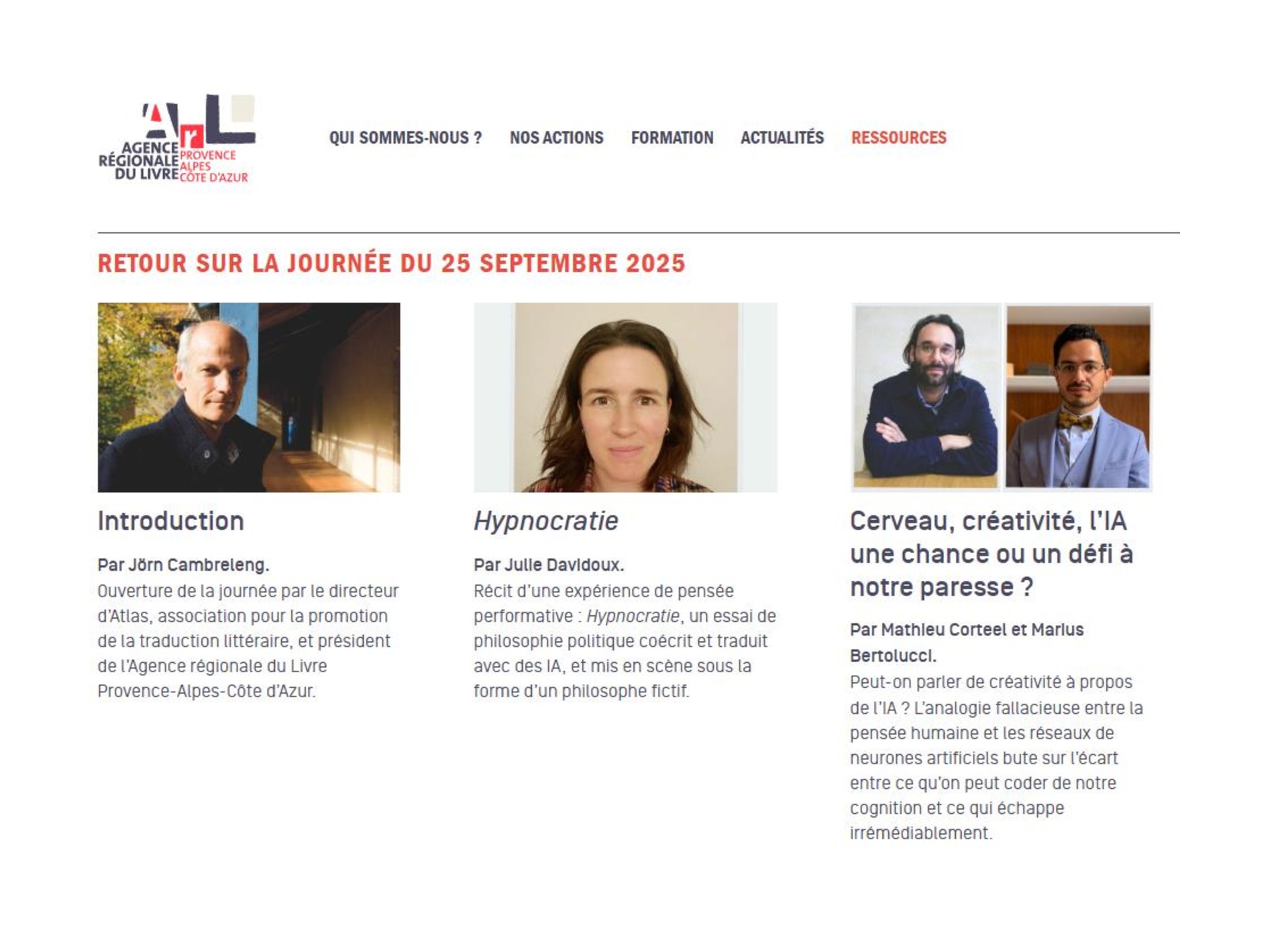 [IA] Dossier spécial de l'agence régionale du livre PACA
